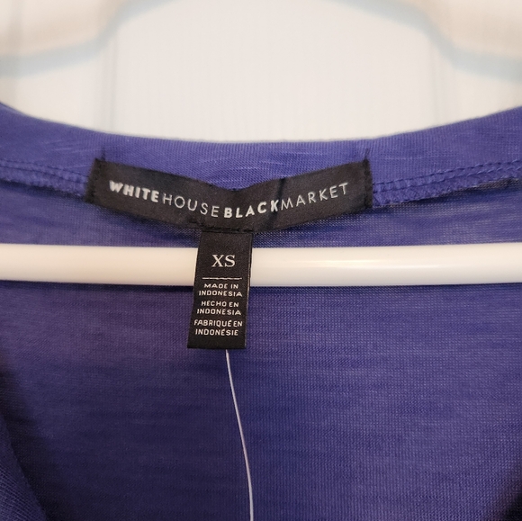 WHBM Blue Tank top with Crochet Lace detail, Size XS - Picture 4 of 5